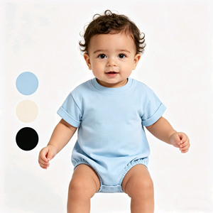 Vêtements pour enfants en coton uni personnalisés, Combinaison à bulles pour bébé, Vente en gros, Boutique, Styles de vêtements pour nouveau-nés - Product Image 1