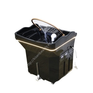 Kisen New Material Portable Head Spa Shampoo Massage Basin Salon Pipeless Furniture with Water tank Heater <b>Led</b> Light on Sale - Product Image 1