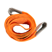 Provina Sangle de levage en polyester orange, capacité 10 tonnes, facteur de sécurité 8:1, largeur 250 mm, conception plate 2 plis œil-œil, efficace
