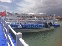 Nouveau bateau de pêche Panga en fibre de verre de 7 m (23 pi) pour petits passagers, idéal pour les stations balnéaires, à vendre