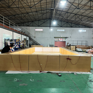 עיצוב פנים גדול של מסעדה עם תאורת לד בצורת עץ, תאורת לד בהתאמה אישית עם גריל נירוסטה - שלט לד - Product Image 4