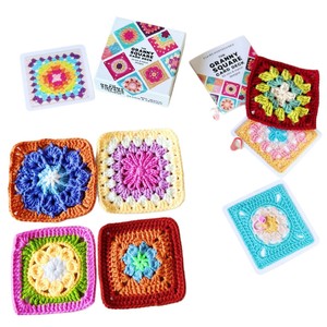 Nuevo Kit de <span class=keywords><strong>Ganchillo</strong></span> para Principiantes con Diseño de Cuadrados de Abuela, <span class=keywords><strong>Patrones</strong></span> de Flores Cuadradas Tejidas de Colores para Mayores de 7 Años, Material de Hilo - Product Image 4