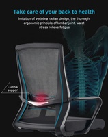 Chaise de bureau mini ventilée, chaise de bureau simple pour hôtel, chaise de secrétaire avec appui-tête 3D monobloc
