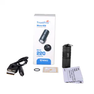 TrustFire Mini2 Tiny EDC Flashlight 220 Lumens Rechargeable Keychain Torch Light