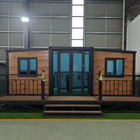 Maison conteneur préfabriquée contemporaine extensible 20 pieds, pliable, portable, multi-chambres, aménagement personnalisable, usage polyvalent