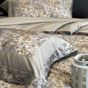 Juego de Ropa de Cama Moderna Personalizable de Algodón de Fibra Larga 120S 300TC, con Estampado Floral Americano, <span class=keywords><strong>para</strong></span> Decoración de Alta Gama, Venta al Por Mayor - Product Image 6