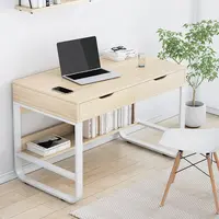 Basit ev öğrenci yazı masası çekmeceli ve raflı ofis bilgisayar masası