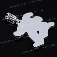 Pendentif Hiphop personnalisé en argent S925, or blanc massif 10K 14K 18K, coupe brillante, breloques NGIC, unisexe