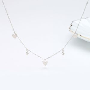 Collier pendentif cœur en argent sterling S925 avec zircon, poli, style vintage, bijoux fins pour femmes, fabricant, rhodié, best-seller SPJ - Product Image 6