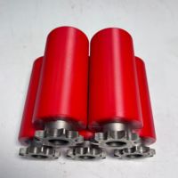 Rouleau de guidage non motorisé en acier inoxydable galvanisé avec double pignon, rouleau de convoyeur entraîné et entraîné par une force externe pour ligne d'assemblage