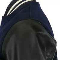 Fabricante de roupas jaqueta de couro personalizada, motocicleta com remendo jaqueta de lã para homens
