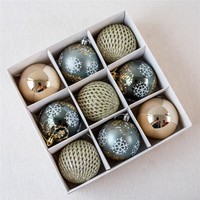 Boule de Pvc 8cm 10 pièces, décorations d'arbre de noël, ornements suspendus, pour noël, offre spéciale