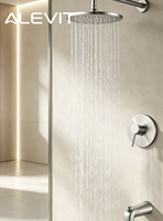 Ensemble de douche encastré avec homologation UPC CUPC, ensemble de douche mural pour salle de bain avec pomme de douche haute pression de 8 pouces