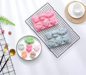 Vente flash : Moule en silicone pour fondant à 6 cavités, série animale, grenouille, papillon, chocolat, bonbons, décoration de gâteaux, moules en silicone - Product Image 3