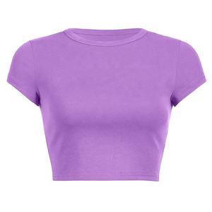 เสื้อครอปท็อปผู้หญิงไซส์ใหญ่ ผ้าฝ้าย 100% คุณภาพสูง ปักโลโก้ได้ตามต้องการ แบบเรียบหรู ประดับเพชร ทรงพอดีตัว เซ็กซี่  เสื้อกล้ามทรงรัดรูป ผ้าริบ - Product Image 2