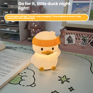 Mini Lámpara Nocturna RGB para Niños, Regalo de Cumpleaños y Navidad, Linda Pato de la <span class=keywords><strong>Suerte</strong></span>, Carga Tipo-C - Product Image 5