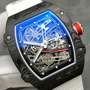 Montre mécanique pour homme de luxe, ultra-légère, de forme tonneau, avec boîtier en fibre de carbone ultra-fin de haute qualité, mouvement de précision, 6702 - Product Image 3