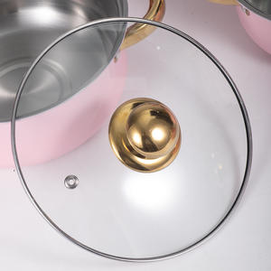 Ensemble de casseroles en acier inoxydable avec revêtement céramique écologique moderne, <span class=keywords><strong>10</strong></span> pièces, bon marché, compatible four et lave-vaisselle - Product Image 5