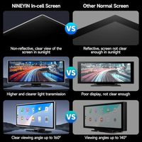 Layar Sentuh HD Portabel Nirkabel 11,26 Inci Carplay Android Auto GPS Navigasi Kamera Dasbor 4K Kamera Mundur 1080P Pemutar DVD Mobil