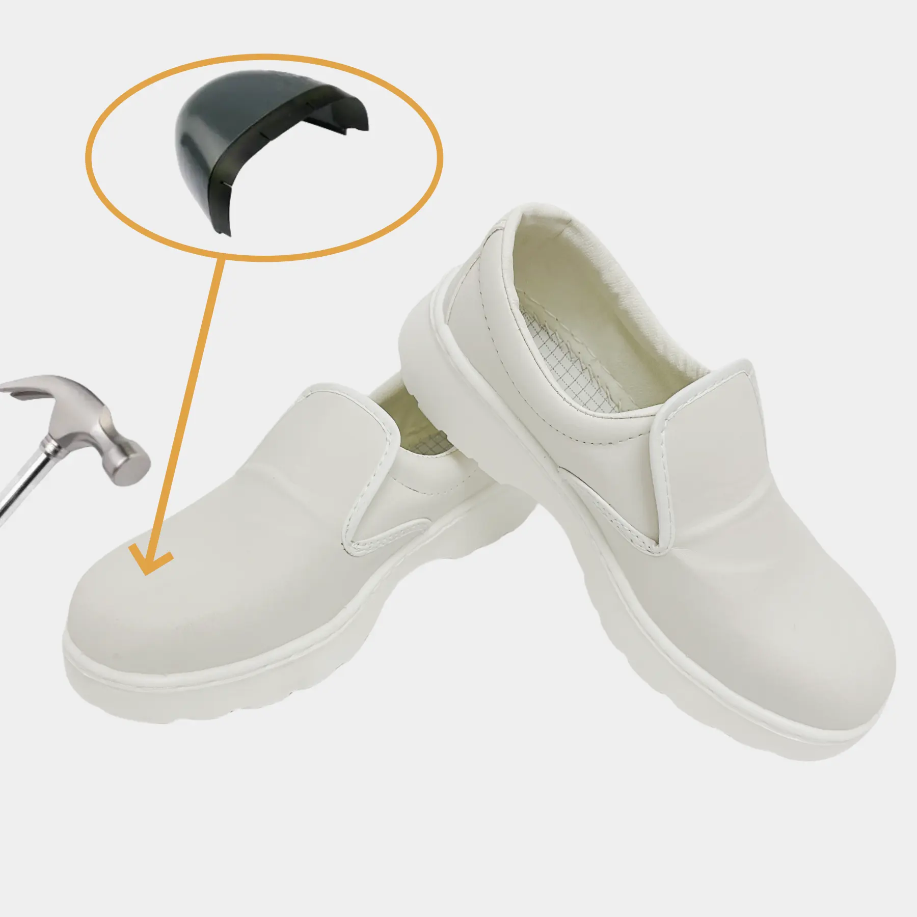 帯電防止足安全保護滑り止めPUアウトソール良好な特性通気性ESDスチールトゥキャップESD安全作業靴