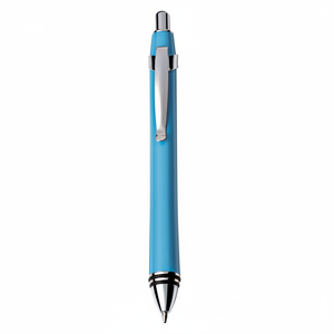 Penna a Sfera in Metallo a Forma di Animale Arancione, Punta da 0,7 mm, Corpo Azzurro con Design Originale, Penna Promozionale - Product Image 2