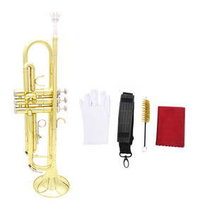 <span class=keywords><strong>Trompette</strong></span> professionnelle en laiton doré avec étui, clé de Si bémol, instruments à vent, offre spéciale - Product Image 2