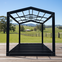 Structure en acier, maison préfabriquée mobile en kit, maisonnette préfabriquée 20 pieds avec toit triangulaire, bureau conteneur, structure en acier à vendre