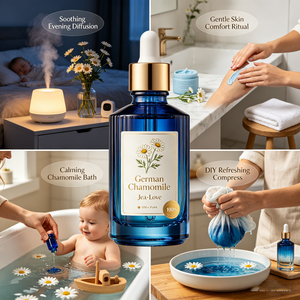 <span class=keywords><strong>Huile</strong></span> <span class=keywords><strong>Essentielle</strong></span> de <span class=keywords><strong>Camomille</strong></span> Allemande Bio Matricaria Recutita Pure pour Diffuseur Apaisant l'Humeur, Parfum d'Ambiance, Fourniture en Gros OEM ODM - Product Image 3
