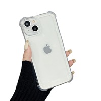 Coque de protection transparente en TPU haut de gamme à prix abordable pour iPhone 18 17 16 14 13 12 Pro Max, antichute à quatre coins
