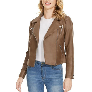 Veste en cuir pour femme de haute qualité professionnelle, respirante, légère, prix de gros pour veste en cuir pour femme - Product Image 1