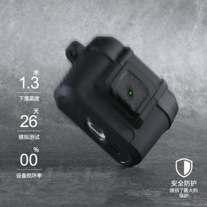 Estuche para auriculares con diseño de armadura a <span class=keywords><strong>precio</strong></span> de venta al por mayor para <span class=keywords><strong>Airpods</strong></span> 1/<span class=keywords><strong>2</strong></span> / 3 / Pro <span class=keywords><strong>2</strong></span> Generation funda protectora con llavero - Product Image 3