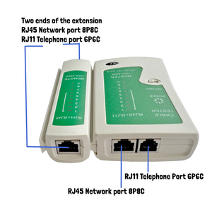 Probador de Cable de teléfono de red LAN <span class=keywords><strong>Ethernet</strong></span> Cable Tester herramienta de prueba para RJ45 RJ11/12 Cat5 Cat5e Cat6 Cable Tester - Product Image 4