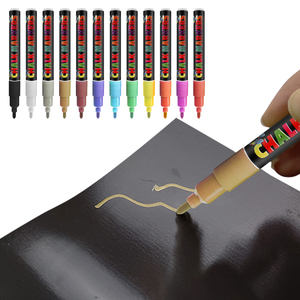 Pennarello a Gesso Liquido Cancellabile KHY a 12 Colori per Pannelli Pubblicitari LED, Punta 4-6mm, Inchiostro 5g, Cancellabile a Secco/Bagnato - Product Image 4