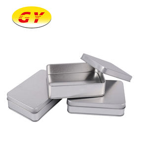 <span class=keywords><strong>Caja</strong></span> Metálica <span class=keywords><strong>Rectangular</strong></span> Plateada Promocional con Certificación ISO, Reciclable, con Tapa y Opción de Logotipo Personalizado, Materiales Reciclados - Product Image 2