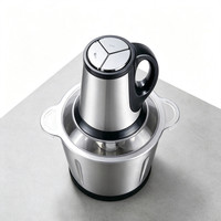 Hachoir à viande électrique en acier inoxydable 3L, 3 vitesses, puissant, automatique, multifonctionnel, pour la cuisine à domicile