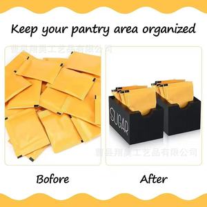 Wooden Storage <b>Box</b> For <b>Tea</b> Bags Desktop Organizer Solid Wood Rectangle Shape Tidy Office Organizer Miscellaneous Items Storage - Product Image 4