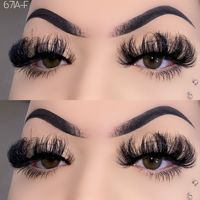 Cils en vison sibérien véritable personnalisés de 25 mm, en vrac, bande complète, naturels, réutilisables, effet 3D, noirs et colorés, emballage fait main