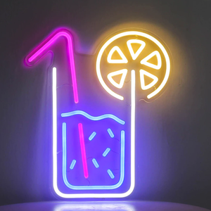 KA Ebay prix de gros haute qualité Bar Restaurant crème glacée jus boutique café <span class=keywords><strong>Pizza</strong></span> Burger poisson personnalisé signe au néon - Product Image 4