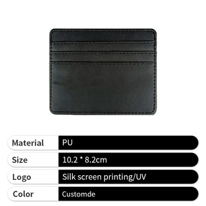 Bulk <strong>Order</strong> Business Card Holder Custom <strong>Small</strong> Portable PU Leather Credit Card Holder Wallet for Employee - Product Image 4