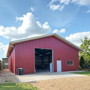 Gudang struktur baja prefabrikasi ekonomis untuk dijual, gedung logam rakitan portabel untuk penyimpanan sementara atau permanen - Product Image 1