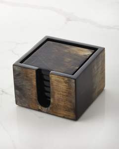 Posavasos de diseño asequibles fabricados por Buffalo Horn Utensilios de cocina de alta calidad Posavasos de cuerno Esteras Posavasos de cuerno natural de mesa - Product Image 6