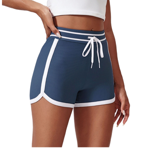 2026 Summer High Quality Ladies Running <b>Sweatpants</b> Custom Logo Solid Striped Side Design Workout Gym <b>Short</b> Pants Drawstring High - Product Image 4