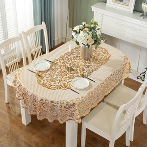 140x200cm Lace <strong>Oval</strong> Print Plastic <strong>Table</strong> Cover Roll Anti-slip <strong>Table</strong> Mat Vinyl Oil-Proof <strong>Table</strong> <strong>Cloths</strong> Fitted Wedding Events - Product Image 3