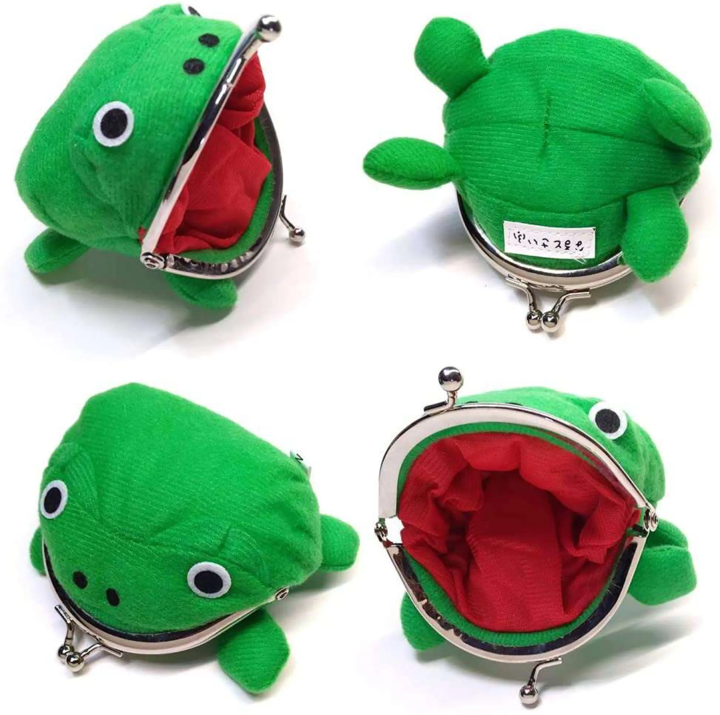 Novelty Adorable Anime Cartoon Frog Wallet Coin Purse Key Chain Cute Plush Frog Cartoon Cosplay Purse For Women Bag Accessories