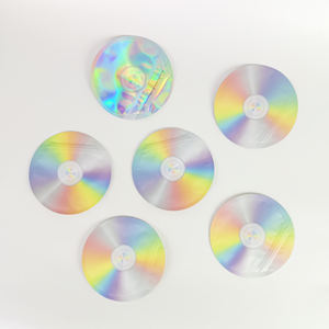 Conception la plus récente personnalisée holographique forme ronde en plastique emballage alimentaire leurre de pêche 3.5g mylar fermeture éclair sac en forme - Product Image 2