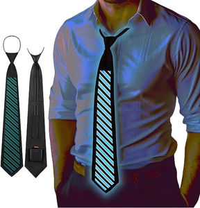 Finegreen aydınlatmanın son pamuk LED Panel kravat ayarlanabilir Light up şükran parti promosyonlar için kravat OEM tasarım desteği - Product Image 4