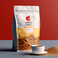 Sacs à café personnalisés avec logo, impression en gravure, emballage alimentaire, pochette refermable avec valve, fermeture éclair, fond plat, 100g, 250g, 500g, 1kg