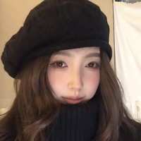 Béret en laine mélangée couleur unie style coréen, chapeau cloche décontracté au crochet pour femme, bonnet tricoté rétro automne-hiver pour le streetwear
