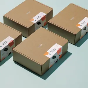 Öko benutzer definierte Logo braun Kraft papier Mailer Box Produkt verpackung Versand kartons