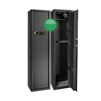 Steel Gun Cabinet with Fingerprint Lock and Electronic Code for Valuables Storage OEM